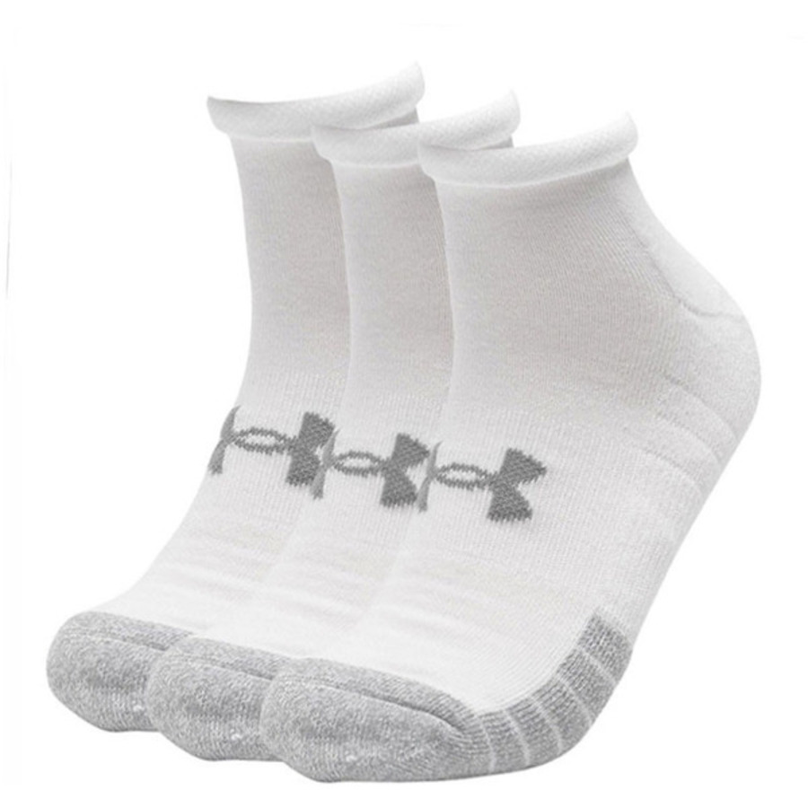 Levně Under Armour Heatgear Locut pánské golfové ponožky, 3 páry, bílé