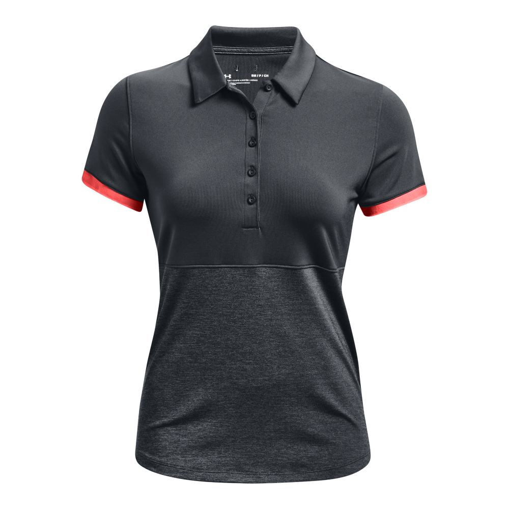 Under Armour Zinger Point SS dámské golfové triko, tmavě šedé, vel. S