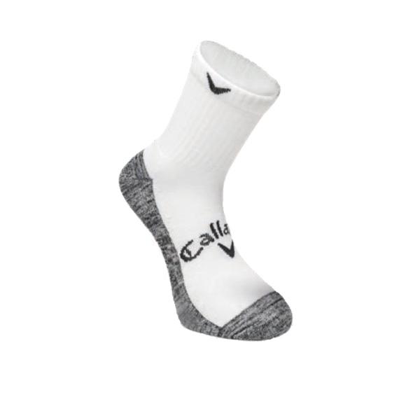 Callaway Tour Opti Dri Mid pánské golfové ponožky, bílé/šedé, vel. L/XL
