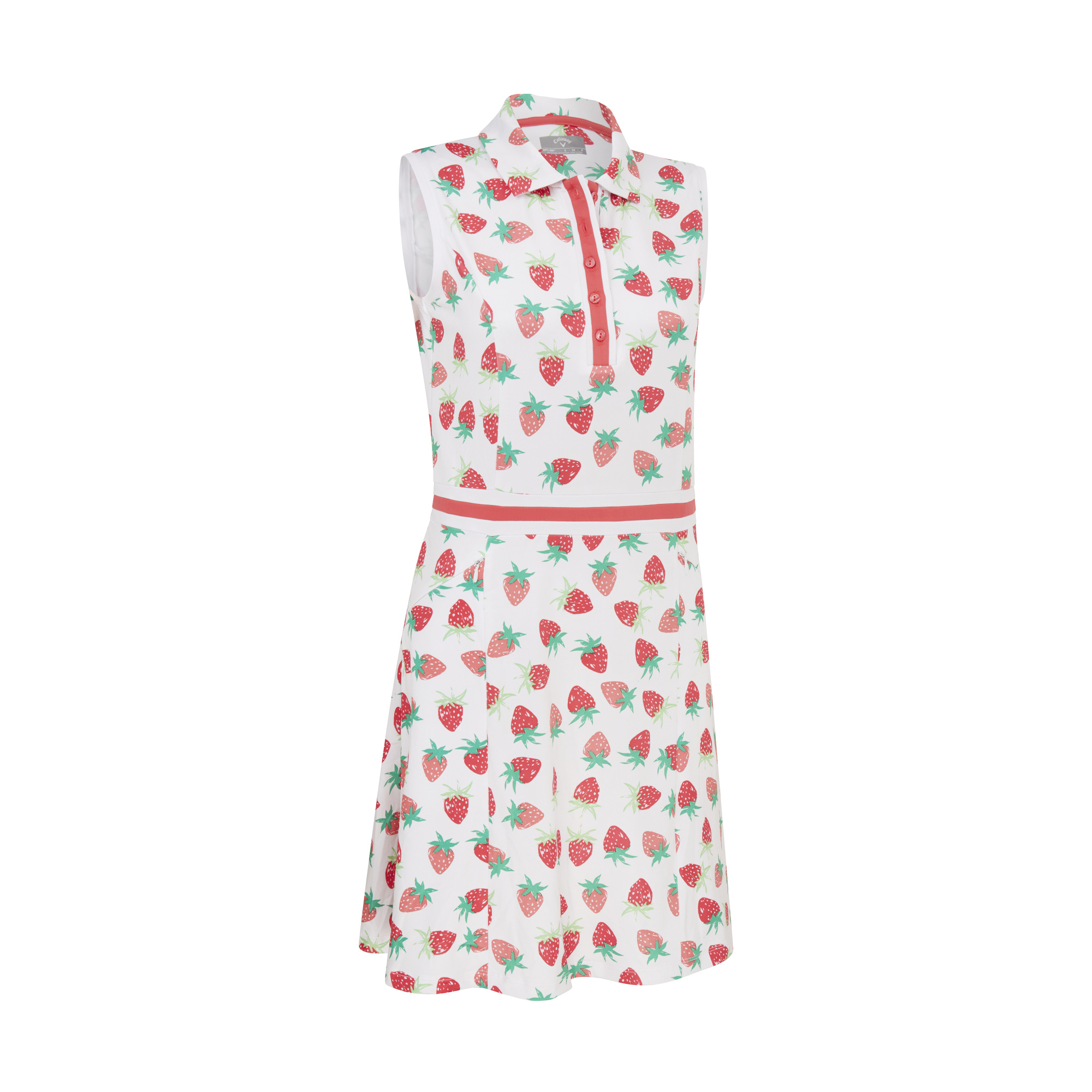 Levně Callaway Printed Strawberry dámské golfové šaty, bílé