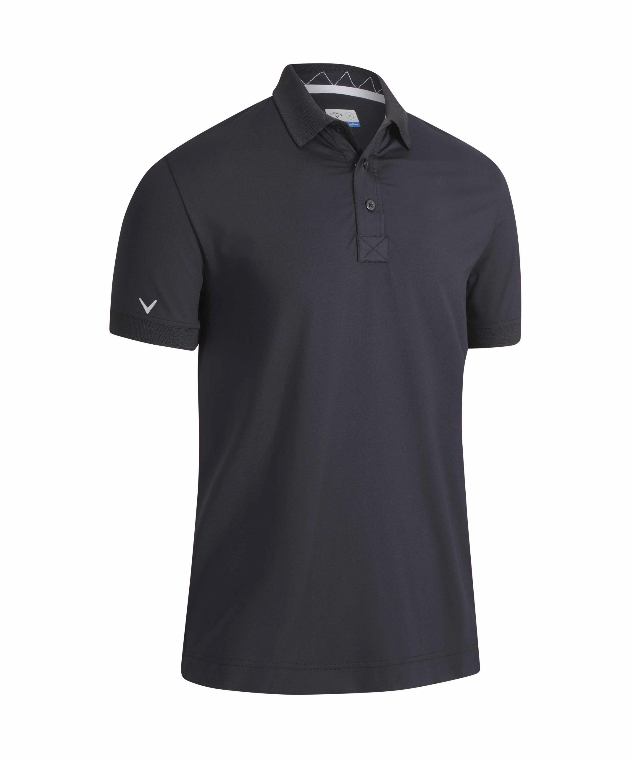 Callaway Solid Ribbed pánské golfové triko, černé, vel. M