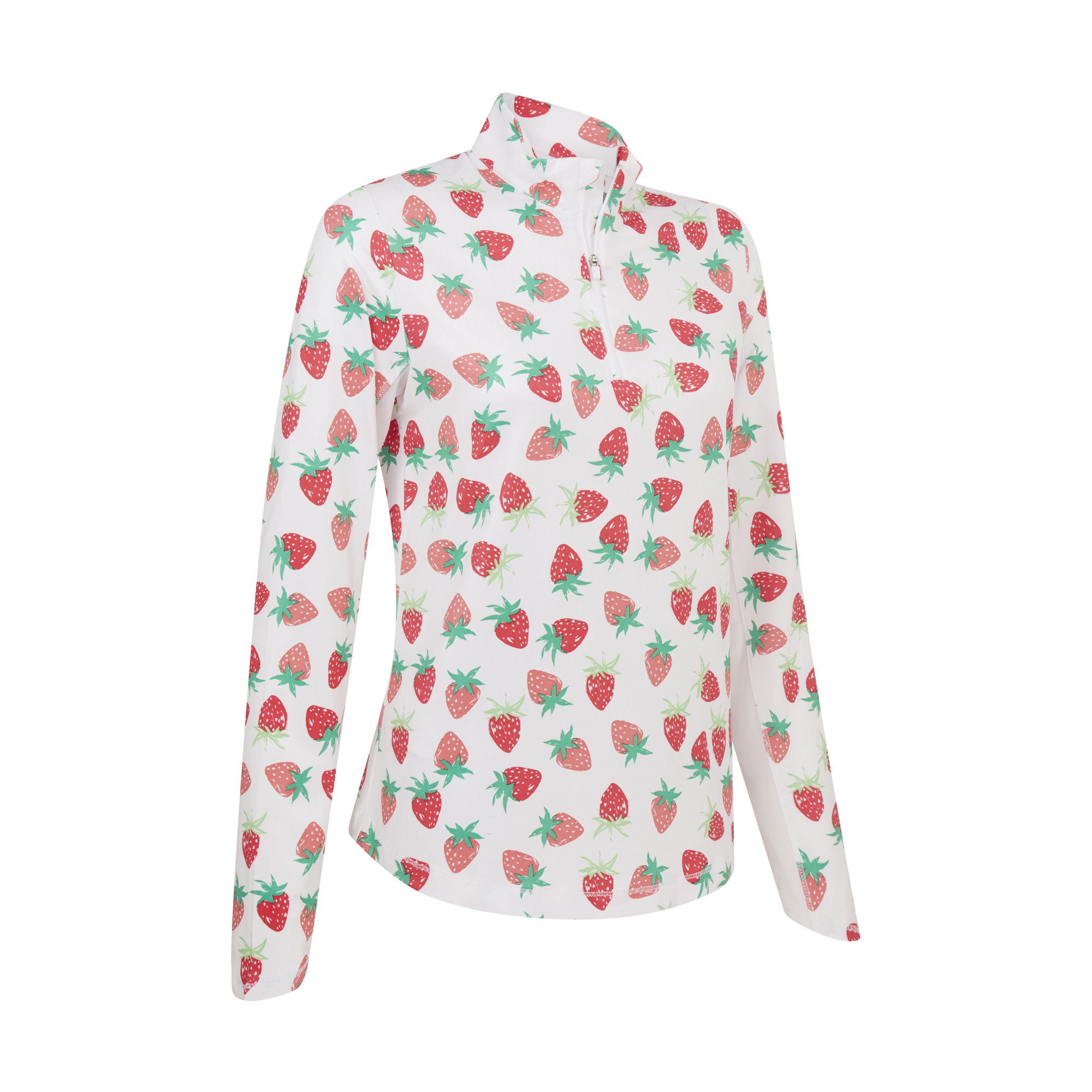 Callaway Strawberries Sun Protection dámské triko s dlouhým rukávem, bílé, vel. M