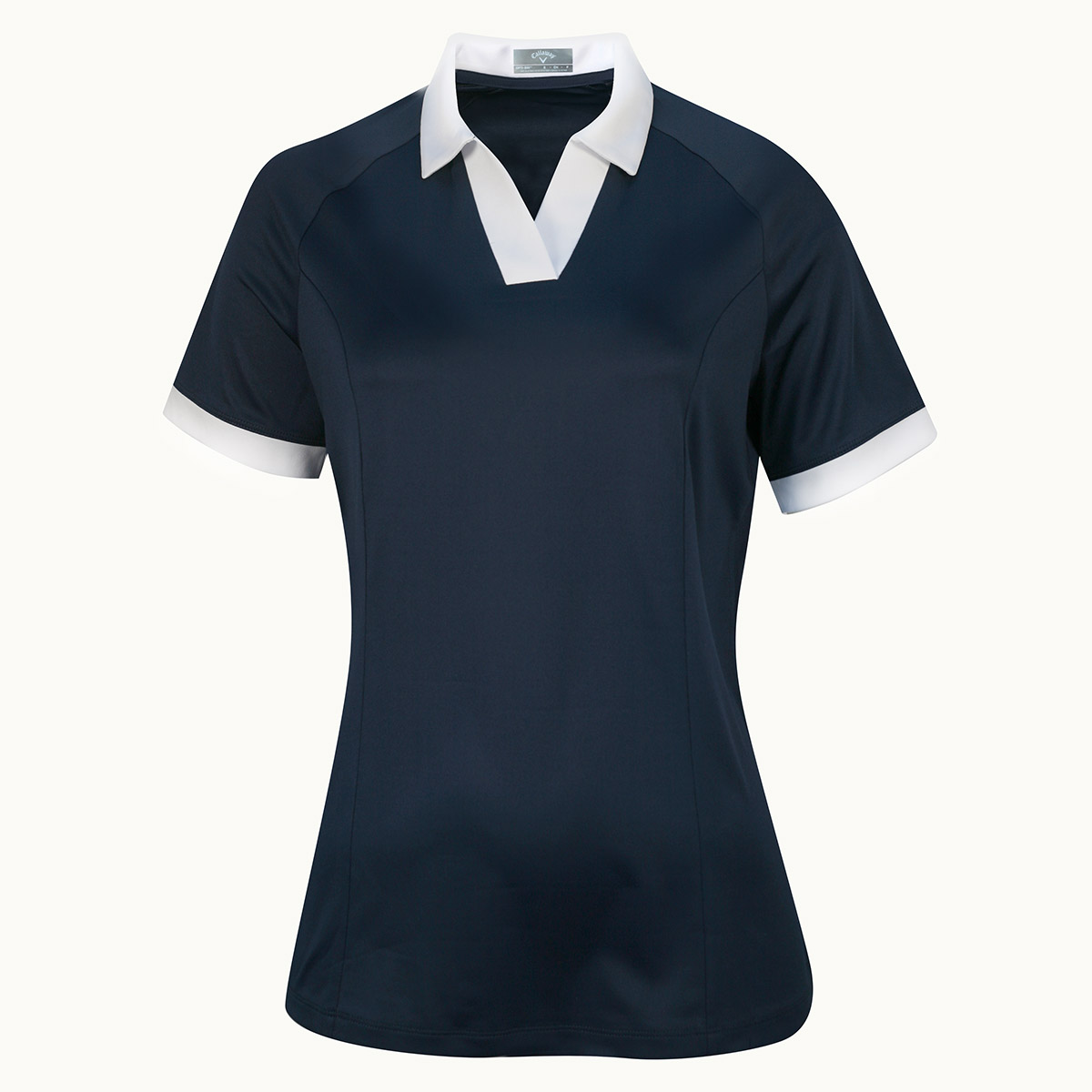 Callaway V-Placket Colourblock dámské golfové triko, tmavě modré, vel. S