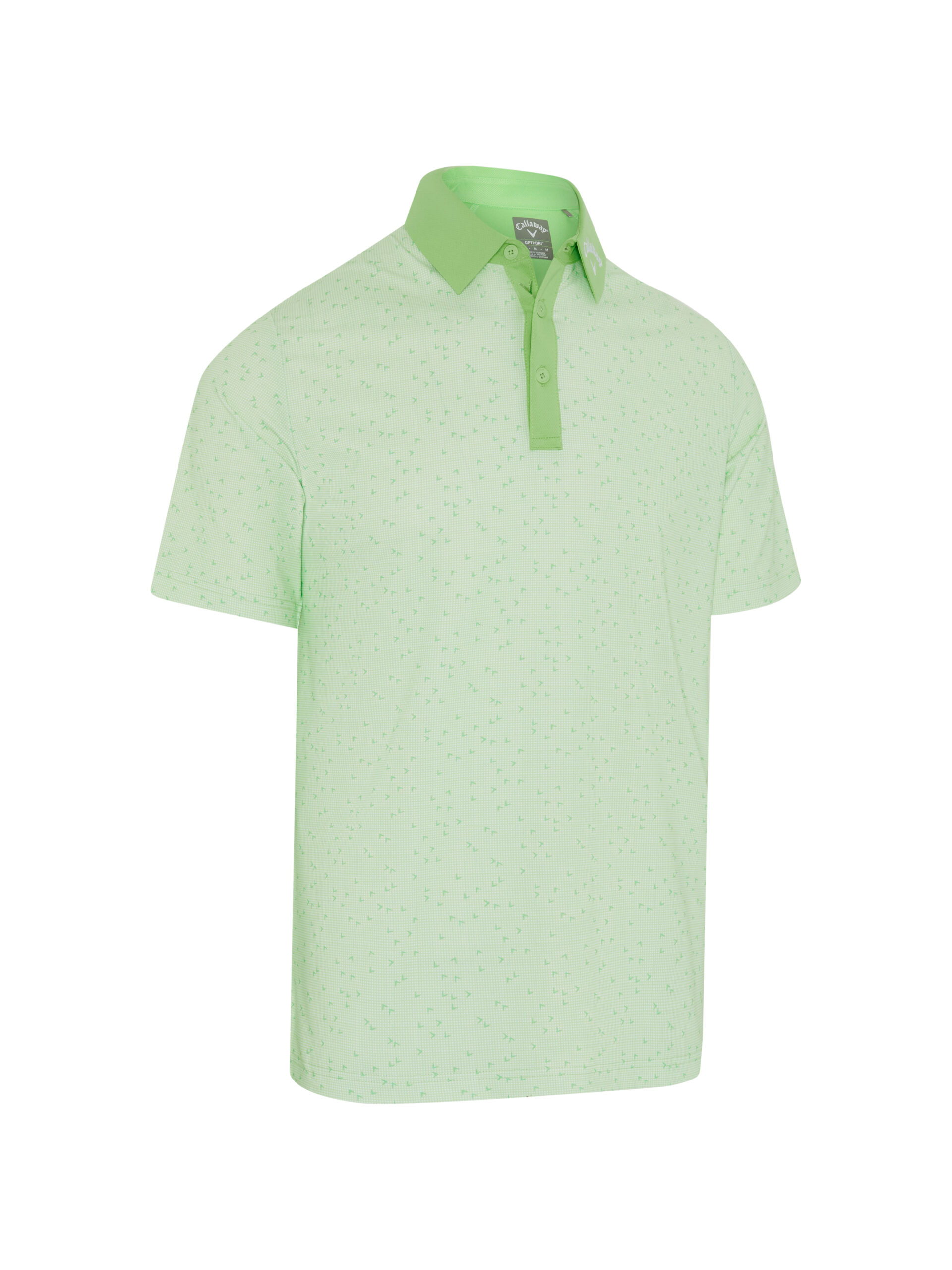 Callaway Trademark All Over Chev pánské golfové triko, světle zelené, vel. M