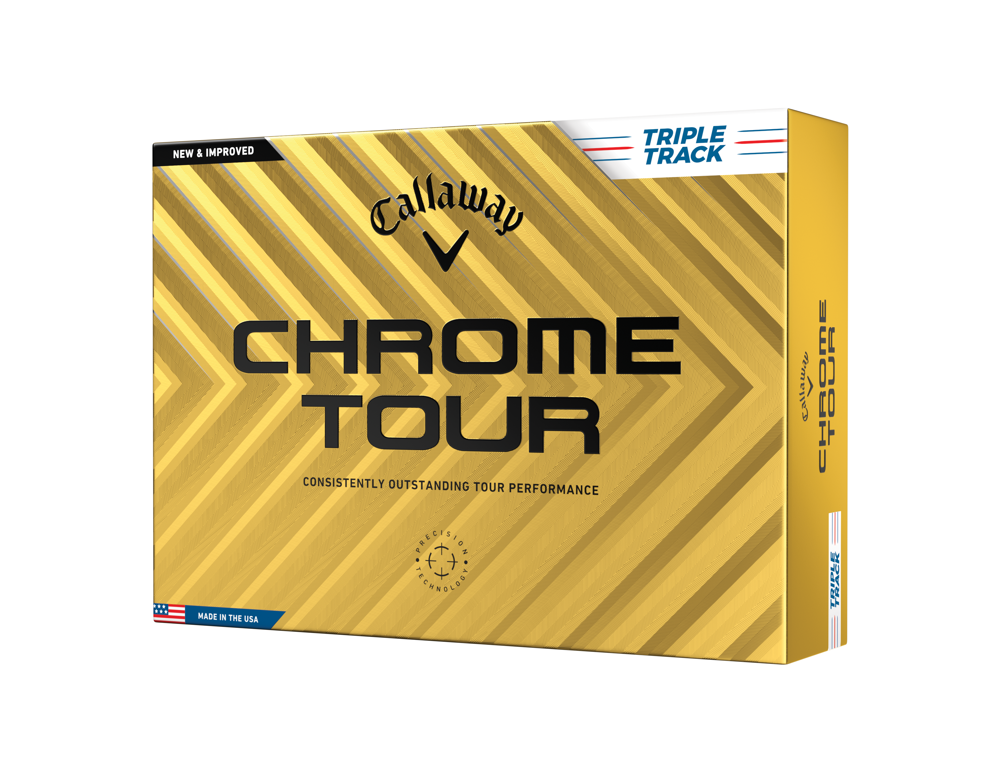Levně Callaway Chrome Tour Triple Track 24 golfové míče - bílé 12 ks