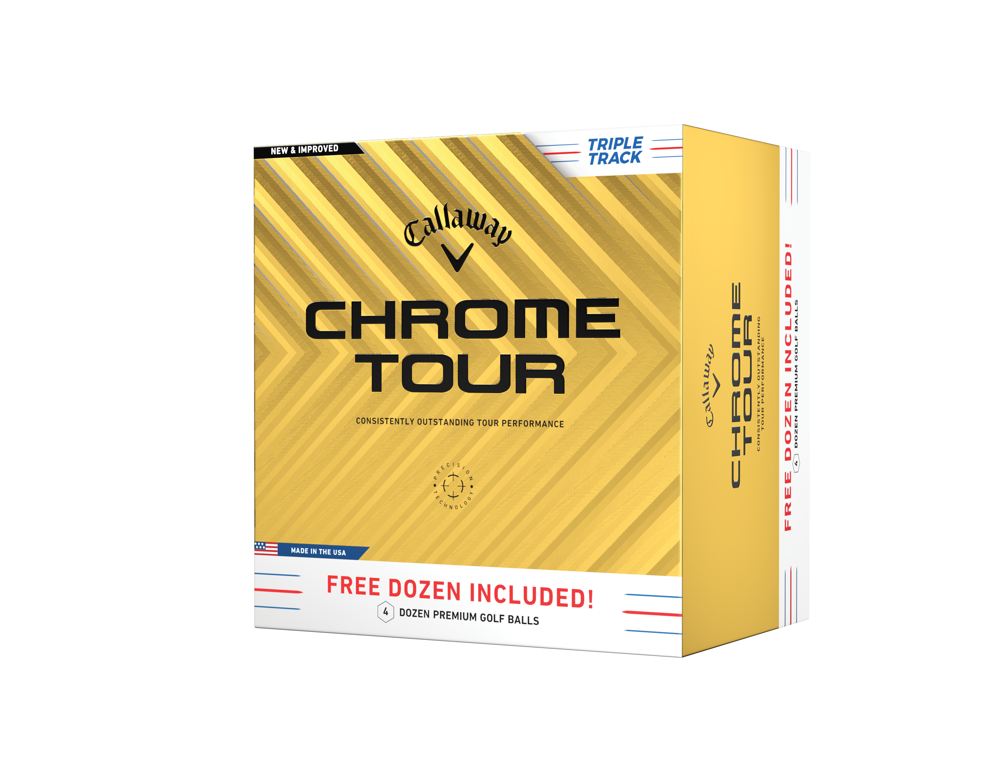 Levně Callaway Chrome Tour Triple Track 24 golfové míče - bílé 48 ks (3 + 1 ZDARMA)