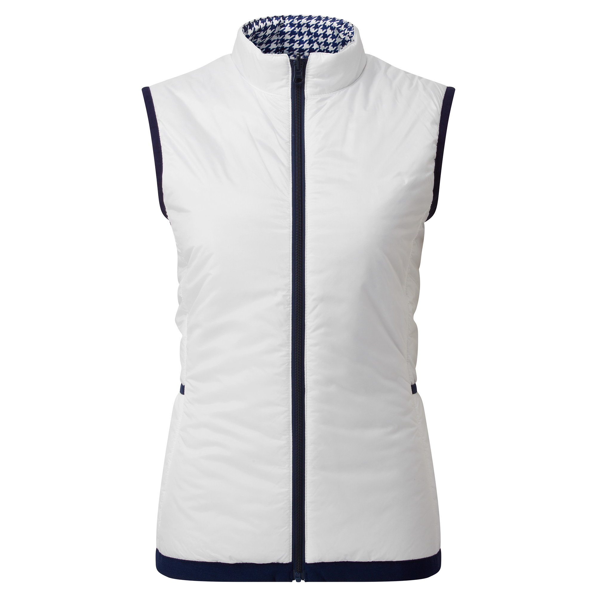 Levně FootJoy Insulated oboustranná dámská vesta, bílá/tmavě modrá