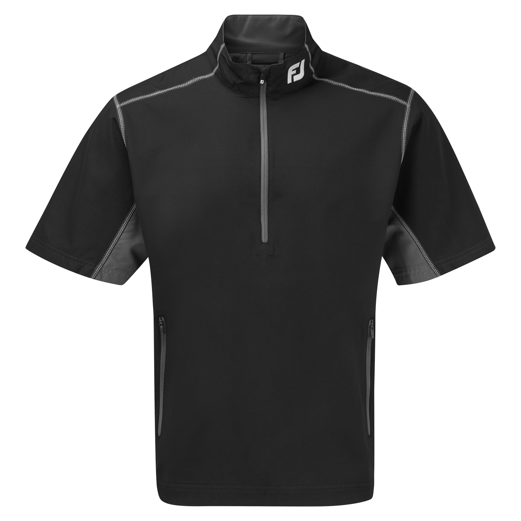 FootJoy Half-Zip S/S Windshirt pánská bunda s krátkým rukávem, černá, vel. XXL