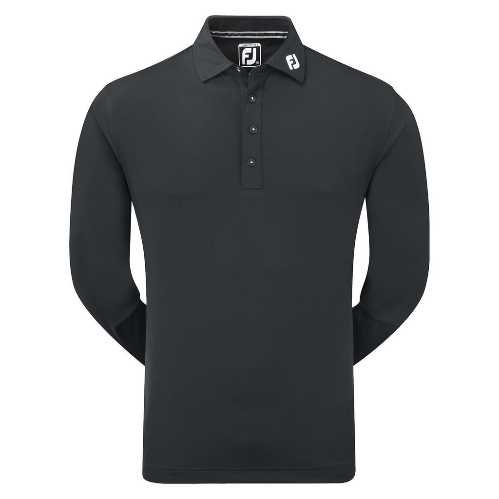 FootJoy Thermocool Self Collar pánské triko s dlouhým rukávem, černé, vel. L