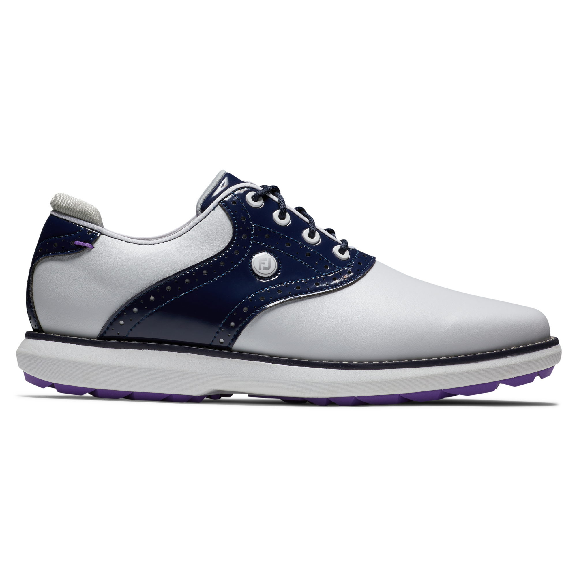 FootJoy Traditions Wide dámské golfové boty, bílé/tmavě modré, vel. 6 UK DOPRODEJ