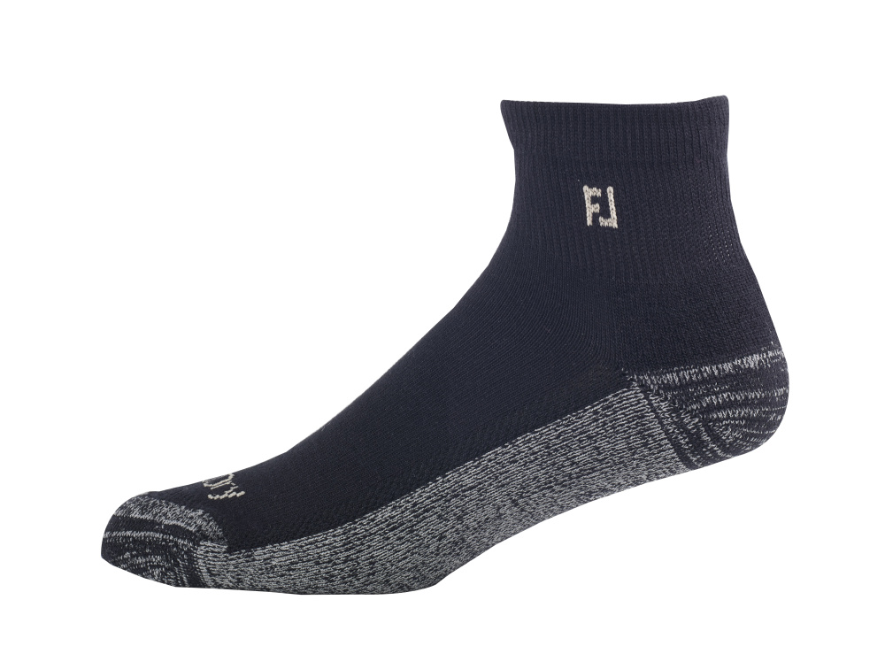 Levně FootJoy ProDry Quarter pánské golfové ponožky, černé/šedé