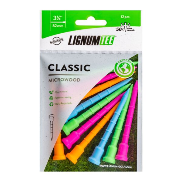 Levně Lignum golfová týčka 82 mm, 12 ks mix neonových barev