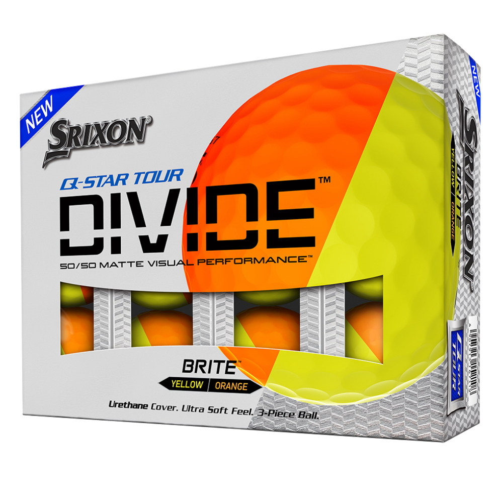 Levně Srixon Q-STAR Tour Divide golfové míče - oranžové/žluté matné 12 ks