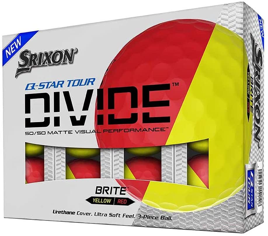 Levně Srixon Q-STAR Tour Divide golfové míče - červené/žluté matné 12 ks