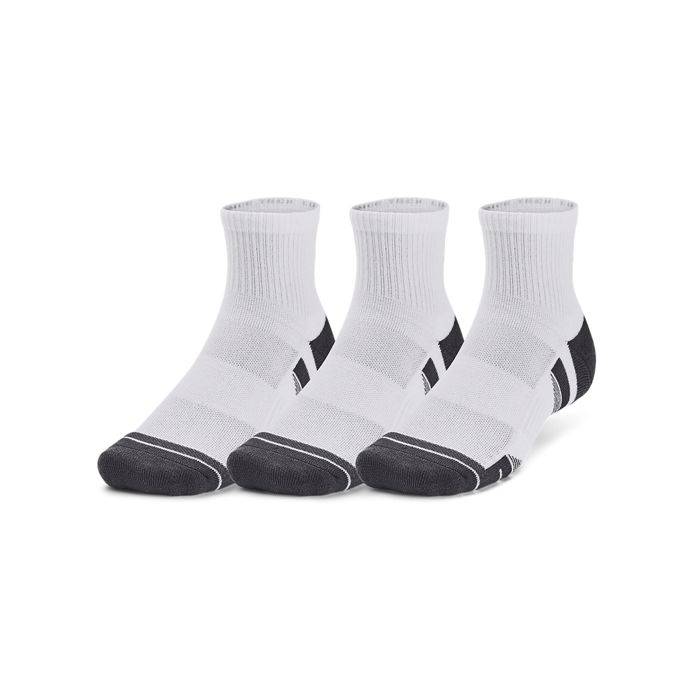 Levně Under Armour Performance Tech pánské golfové ponožky, 3 páry, bílé