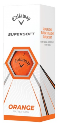 Levně Callaway Supersoft 21 golfové míče - oranžové matné 3 ks