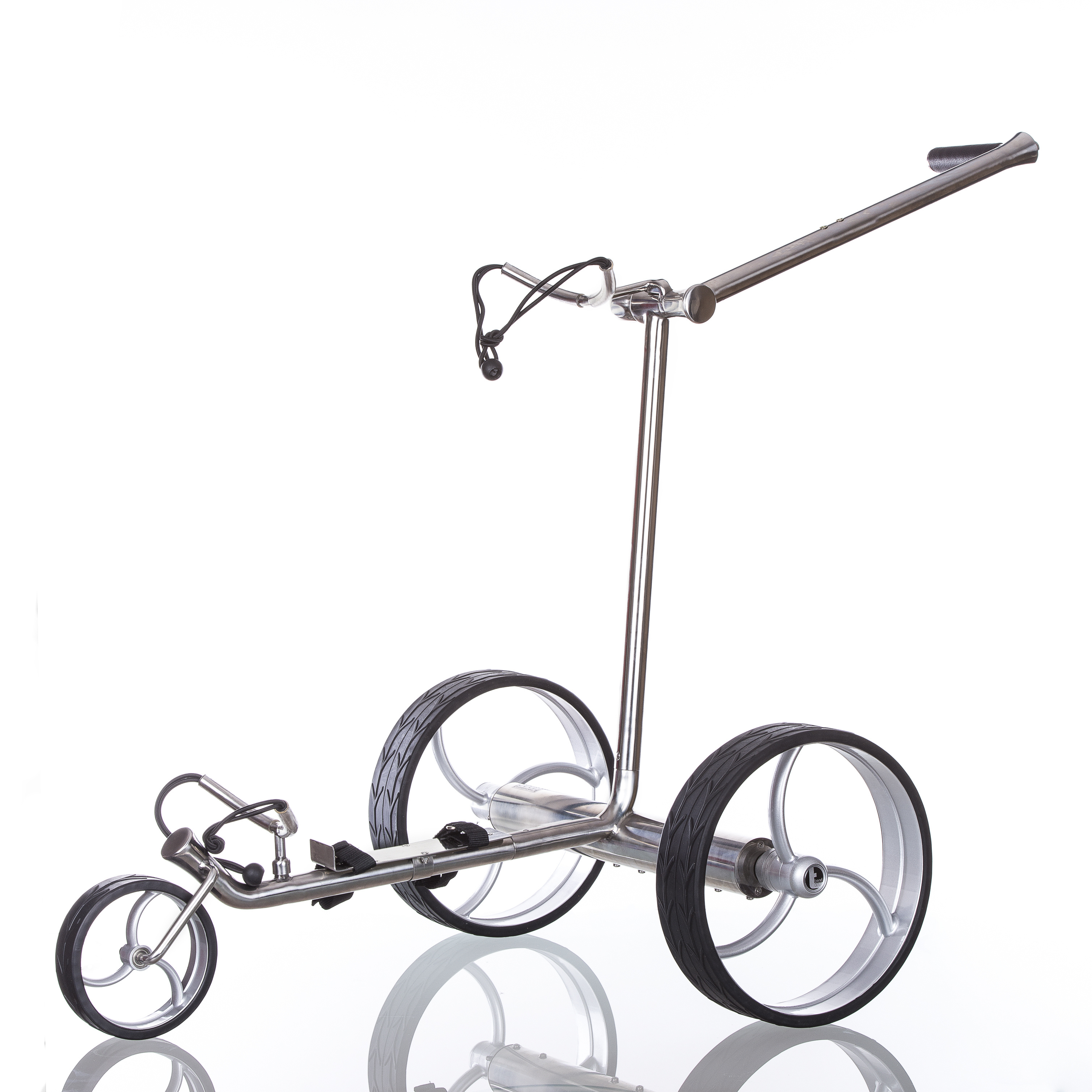 Levně trendGOLF STREAKER S golfový elektrický vozík, nerez, stříbrná kola, baterie až 36 jamek