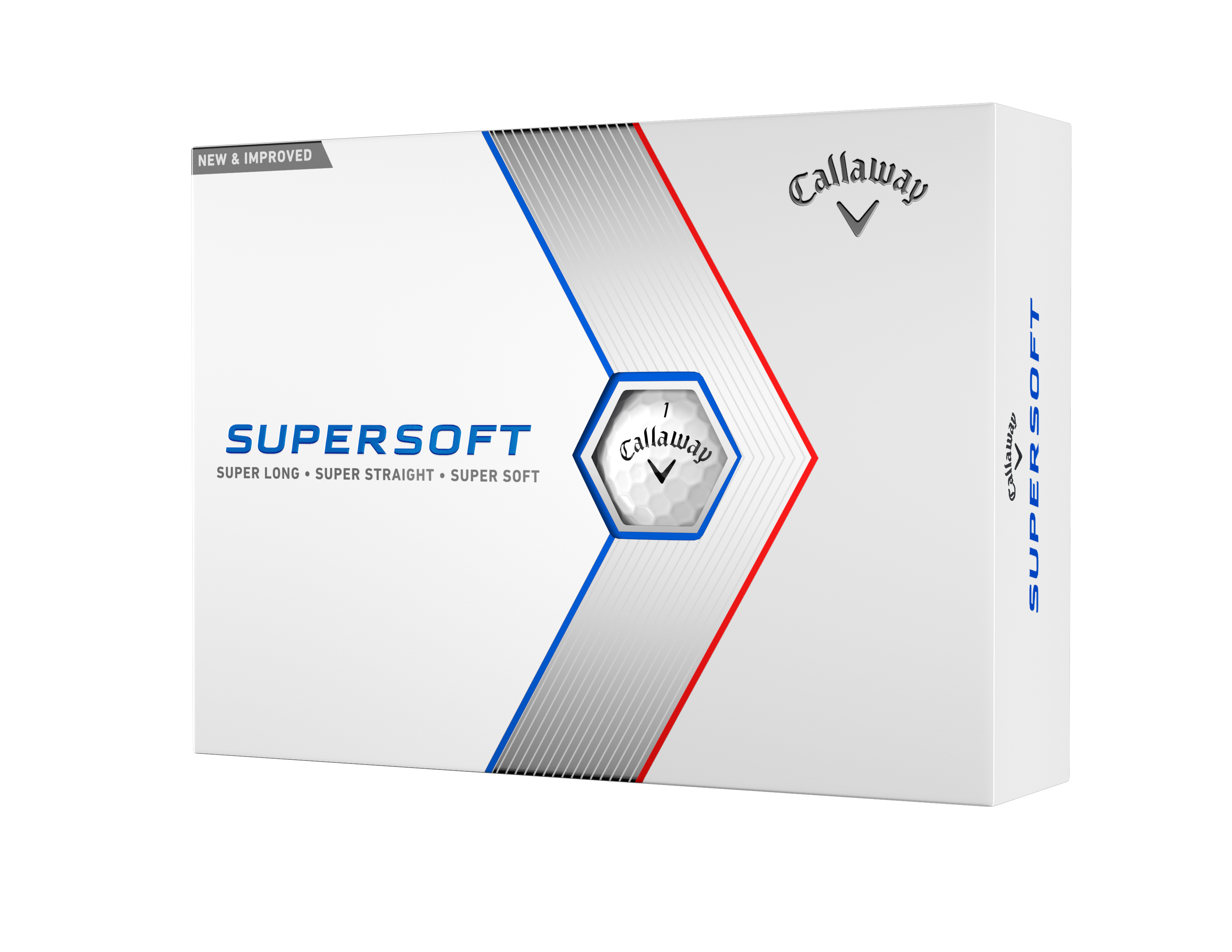 Levně Callaway Supersoft 23 golfové míče - bílé 12 ks