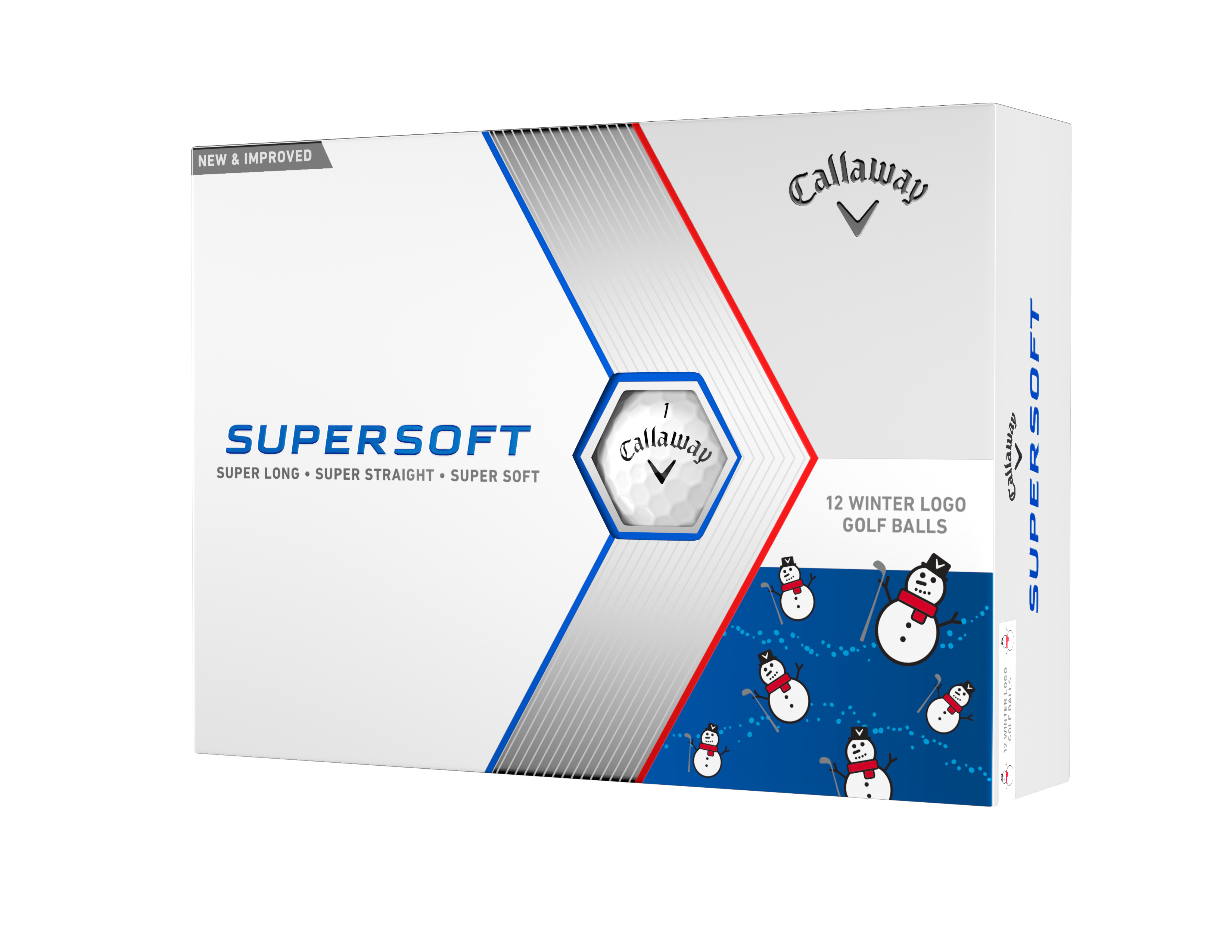 Levně Callaway Supersoft 23 Winter golfové míče - bílé 12 ks
