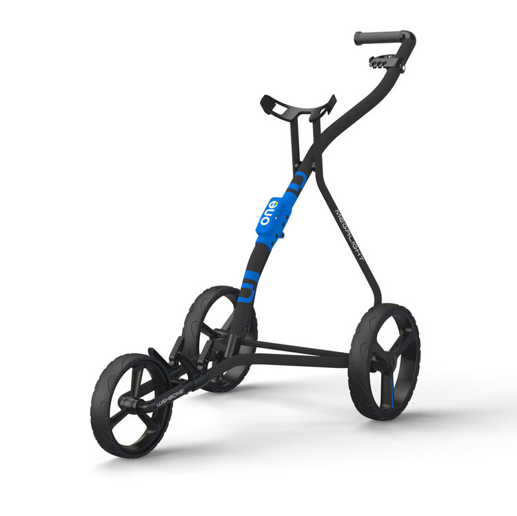 Levně Wishbone ONE Megalight golfový vozík, černý/modrý
