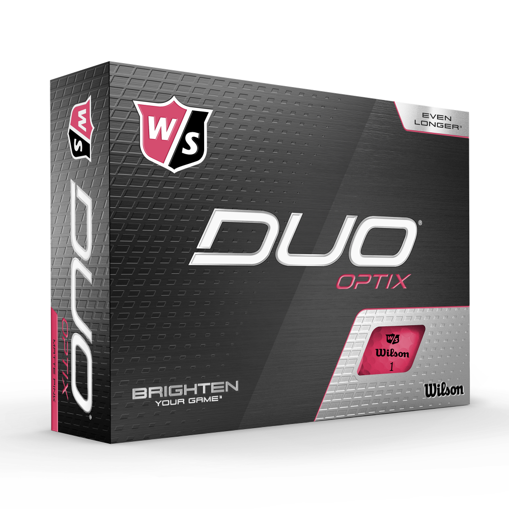 Wilson Staff Duo Optix golfové míče - růžové matné 12 ks DOPRODEJ