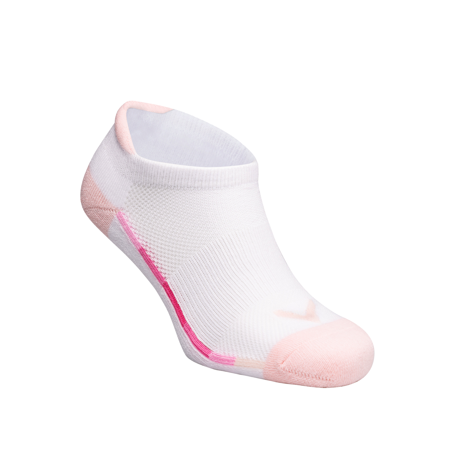 Callaway Sport Tab Low II dámské golfové ponožky, bílé/světle růžové