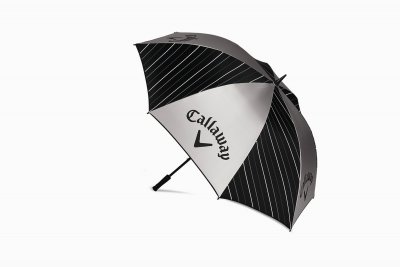 Callaway UV golfový deštník 64'' (163 cm), stříbrný/černý s pruhy