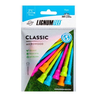 Lignum golfová týčka 72 mm, 12 ks mix neonových barev