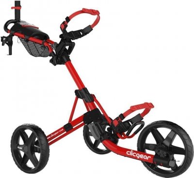 Clicgear M4 golfový vozík, červený + černá kola