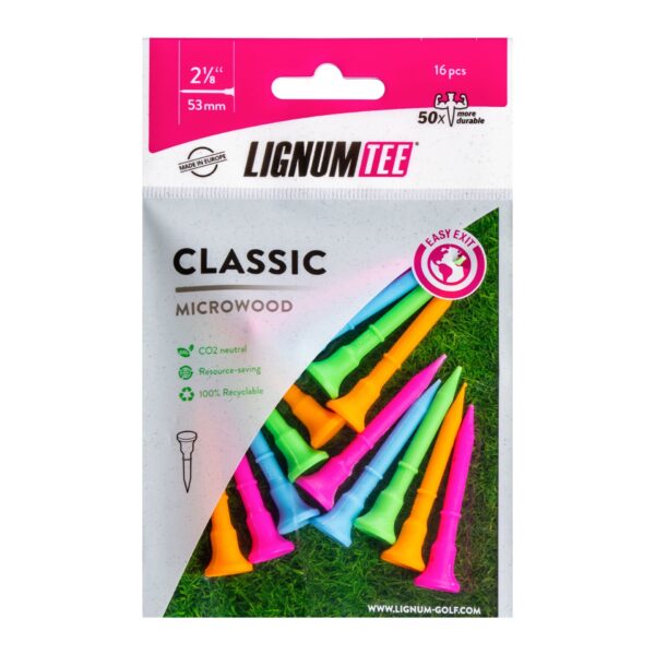 Levně Lignum golfová týčka 53 mm, 16 ks mix neonových barev