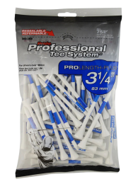 Pride Professional Tee System dřevěná týčka 83 mm, 75 ks, bílá/modrá