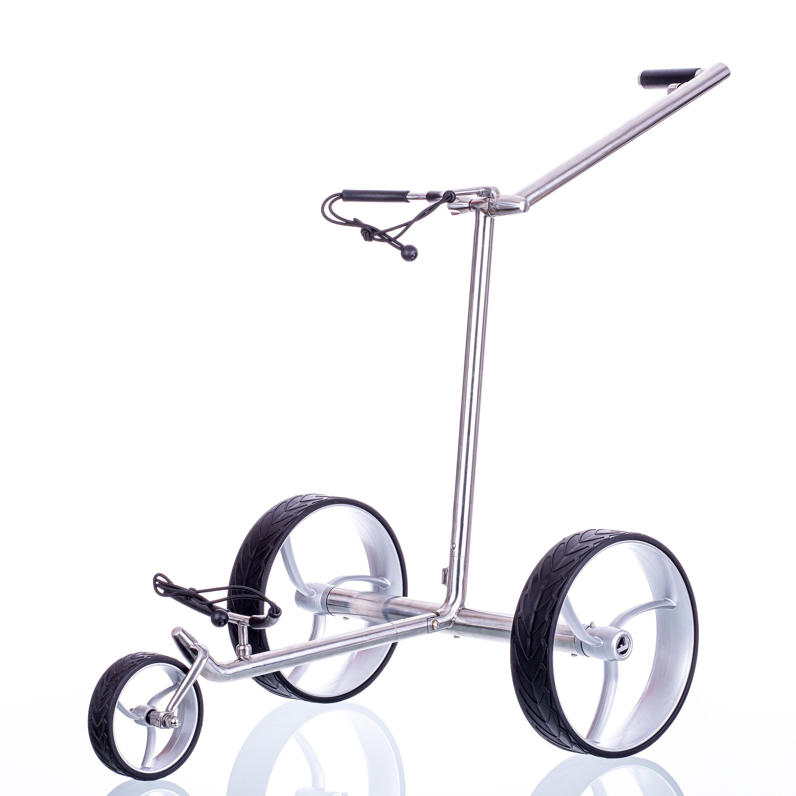 Levně trendGOLF WALKER S golfový elektrický vozík, nerez, stříbrná kola, baterie až 36 jamek