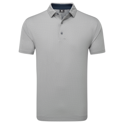 FootJoy Stretch Lisle Dot Print pánské triko, šedé