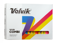 Volvik Vivid Combi golfové míče - barevné matné 12 ks