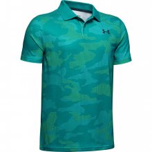 Under Armour Performance Polo 2.0 Novelt dětské golfové triko, tyrkysové, vel. L