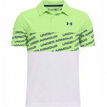 Under Armour Performance dětské golfové triko, světle zelené/bílé, vel. M DOPRODEJ