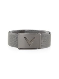 Callaway V-Logo Web pánský golfový pásek, šedý