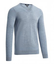 Callaway Ribbed V-Neck Merino pánský golfový svetr, šedý, vel. S DOPRODEJ