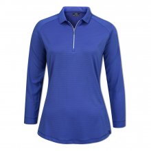 Callaway Shadow Stripe dámské golfové triko s 3/4 rukávem, modré DOPRODEJ