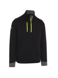 Callaway Midweight Textured 1/4 Zip Fleece pánská golfová mikina, černá