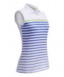 Callaway Printed Stripe dámské golfové triko bez rukávů, bílé DOPRODEJ