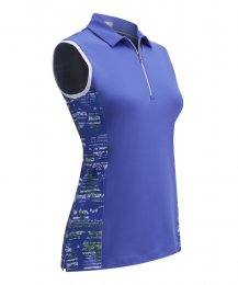 Callaway Stainglass Floral dámské golfové triko bez rukávů, modré, vel. S DOPRODEJ