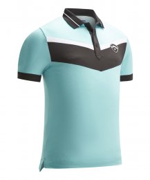 Callaway 3 Colour Blocked pánské golfové triko, tyrkysové, vel. S DOPRODEJ