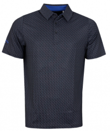 Callaway All Over Chev Print pánské golfové triko, černé/tmavě modré, vel. S DOPRODEJ