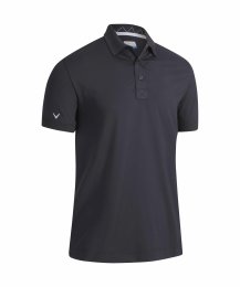 Callaway Solid Ribbed pánské golfové triko, černé