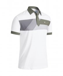 Callaway Gradient Colour Block pánské golfové triko, bílé DOPRODEJ