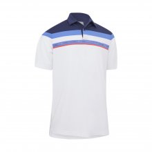 Callaway Space Dye Block pánské golfové triko, bílé/tmavě modré
