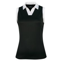 Callaway V-Placket Colorblock dámské golfové triko bez rukávů, černé DOPRODEJ 