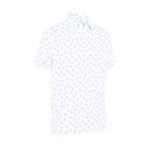 Callaway All-Over Large Chev Printed pánské golfové triko, bílé