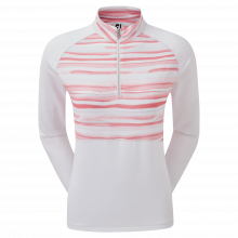 FootJoy Half-Zip Jersey Watercolour dámská mikina, bílá/korálová, vel. S DOPRODEJ